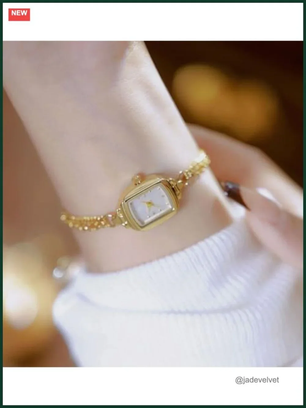 Women's Ultra Thin 7mm Dainty Rectangle Analog Quartz Watch